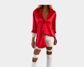 56 Red Rush Royale long Sleeve Dress Shirt - The Milano