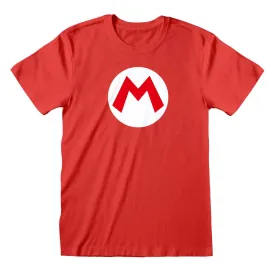 Adults Nintendo Super Mario Badge T-Shirt