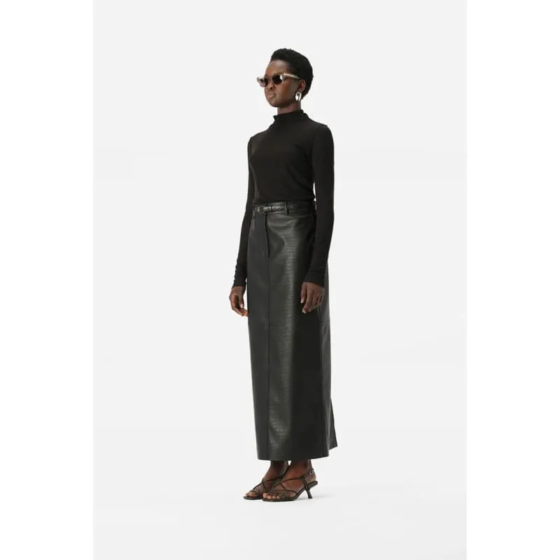 Akari Skirt | Black Croc