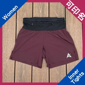 AKIV FLUX RED 2-in-1 Multi-Pocket Running Shorts Women | Inner Tight | Vintage Red