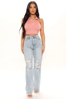 All You Need Straight Leg Jeans - Light Blue Wash
