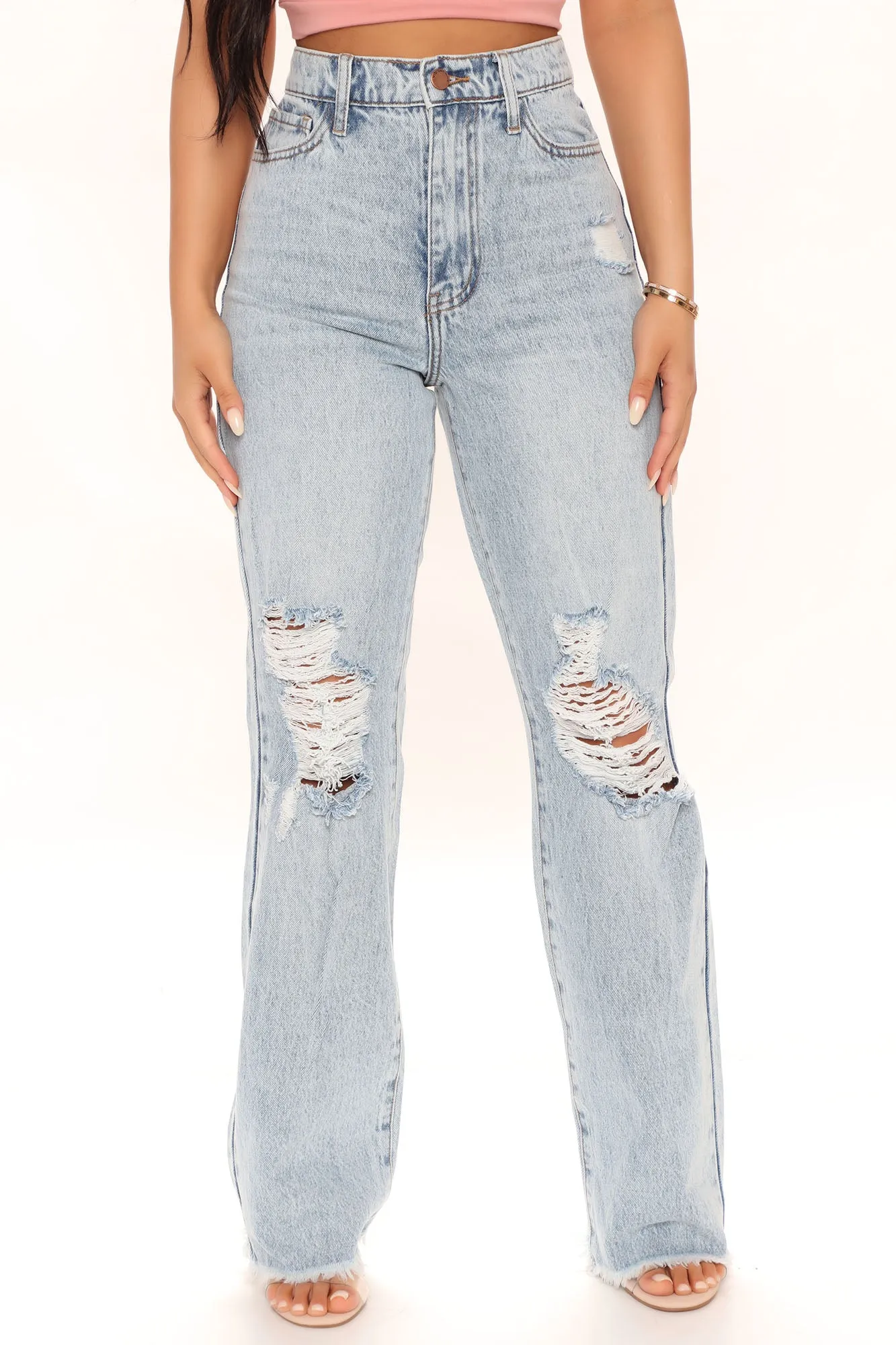 All You Need Straight Leg Jeans - Light Blue Wash