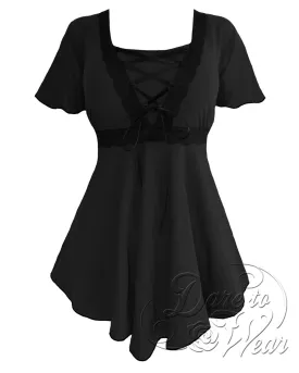 Angel Top in Black/Black