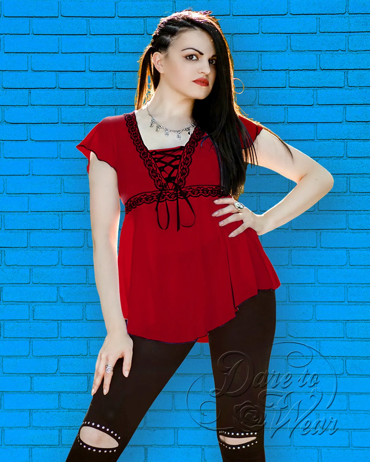 Angel Top in Black/Black