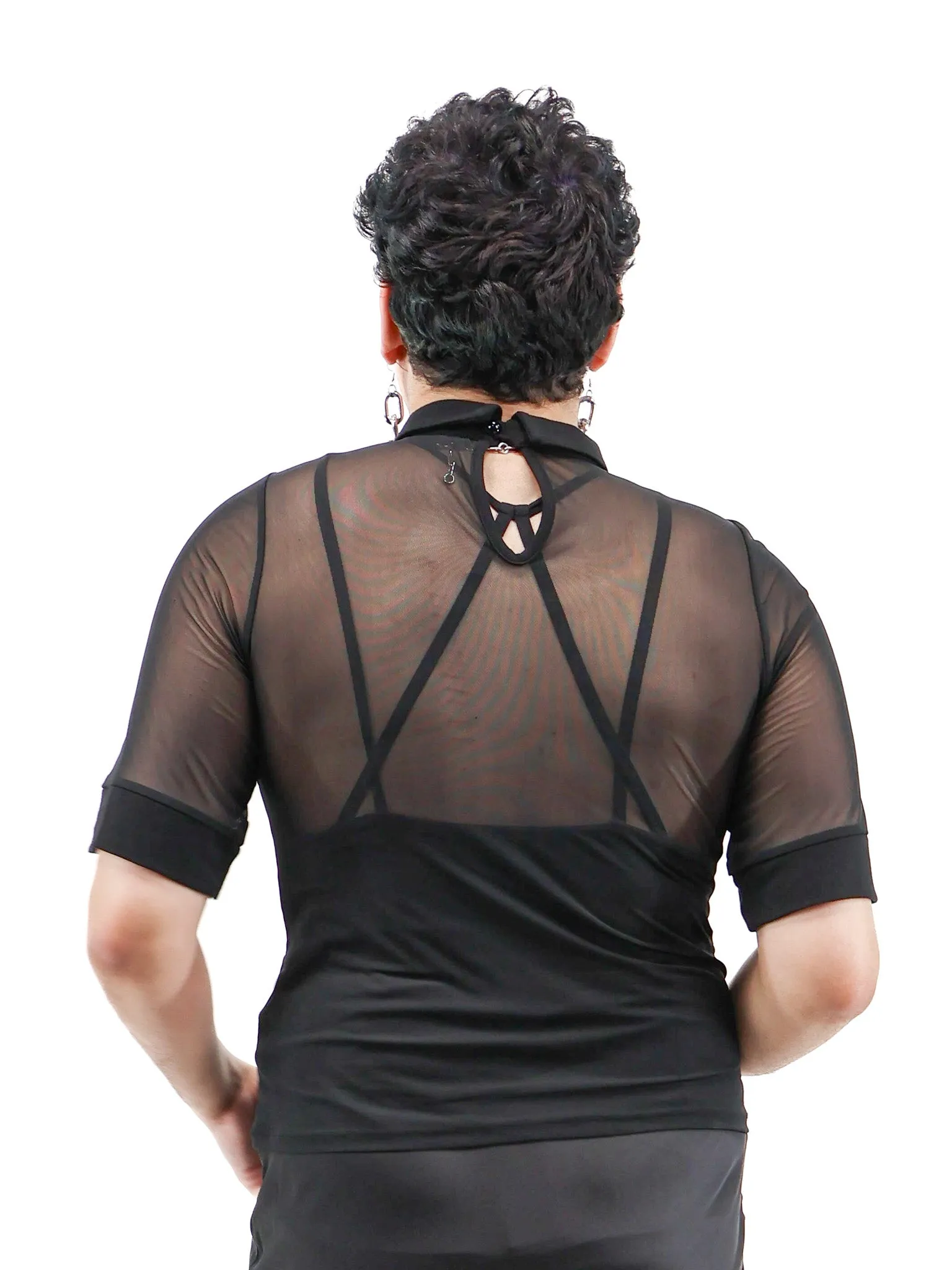 Apathy Mesh Collared Top FOXBLOOD