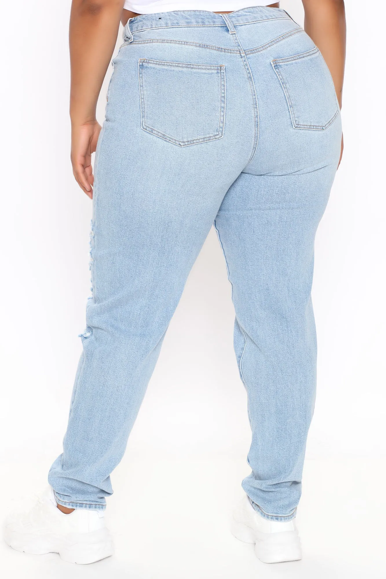 Better Than Your Last Ripped Straight Leg Jeans - Medium Blue Wash