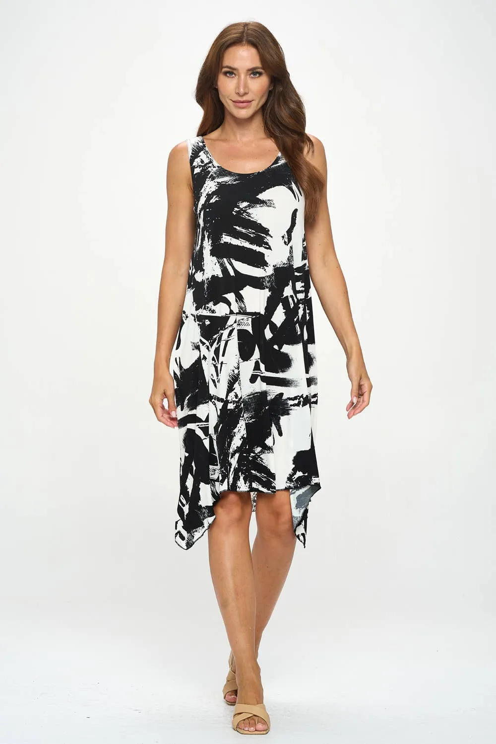 Black & White Midi Tank Dress