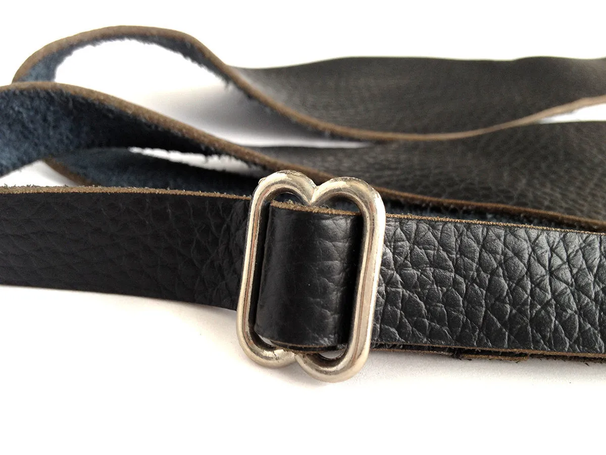 Black Automotive Leather Bow Tie