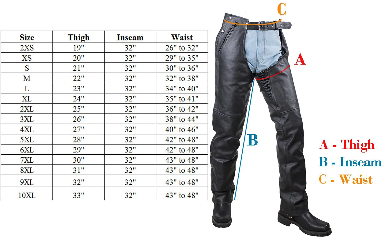 Braided Leather Chaps