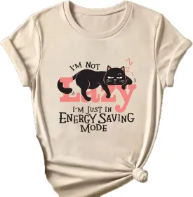 Cat for Women Tshirts Funny Black Cat Graphic Casual Cat Crewneck Holiday Vintage Graphic Tees Casual Tops