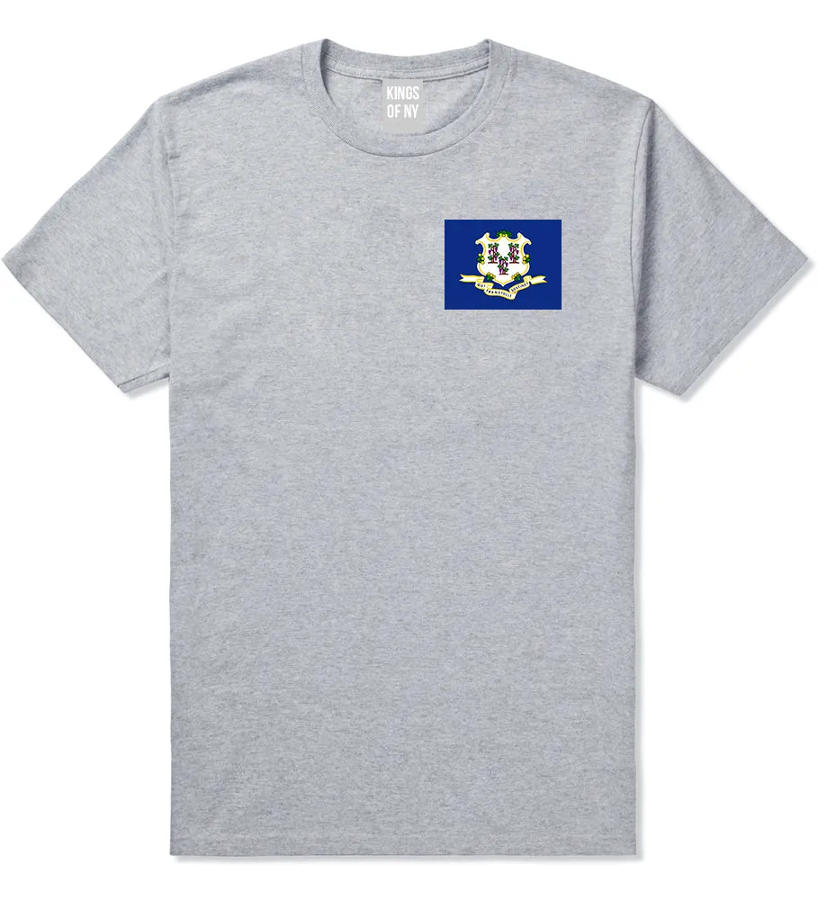 Connecticut State Flag CT Chest Mens T-Shirt
