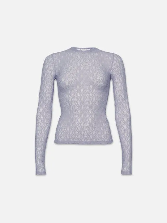Crewneck Mesh Long Sleeve | Lilac