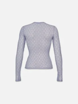 Crewneck Mesh Long Sleeve | Lilac