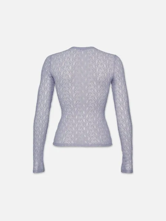 Crewneck Mesh Long Sleeve | Lilac