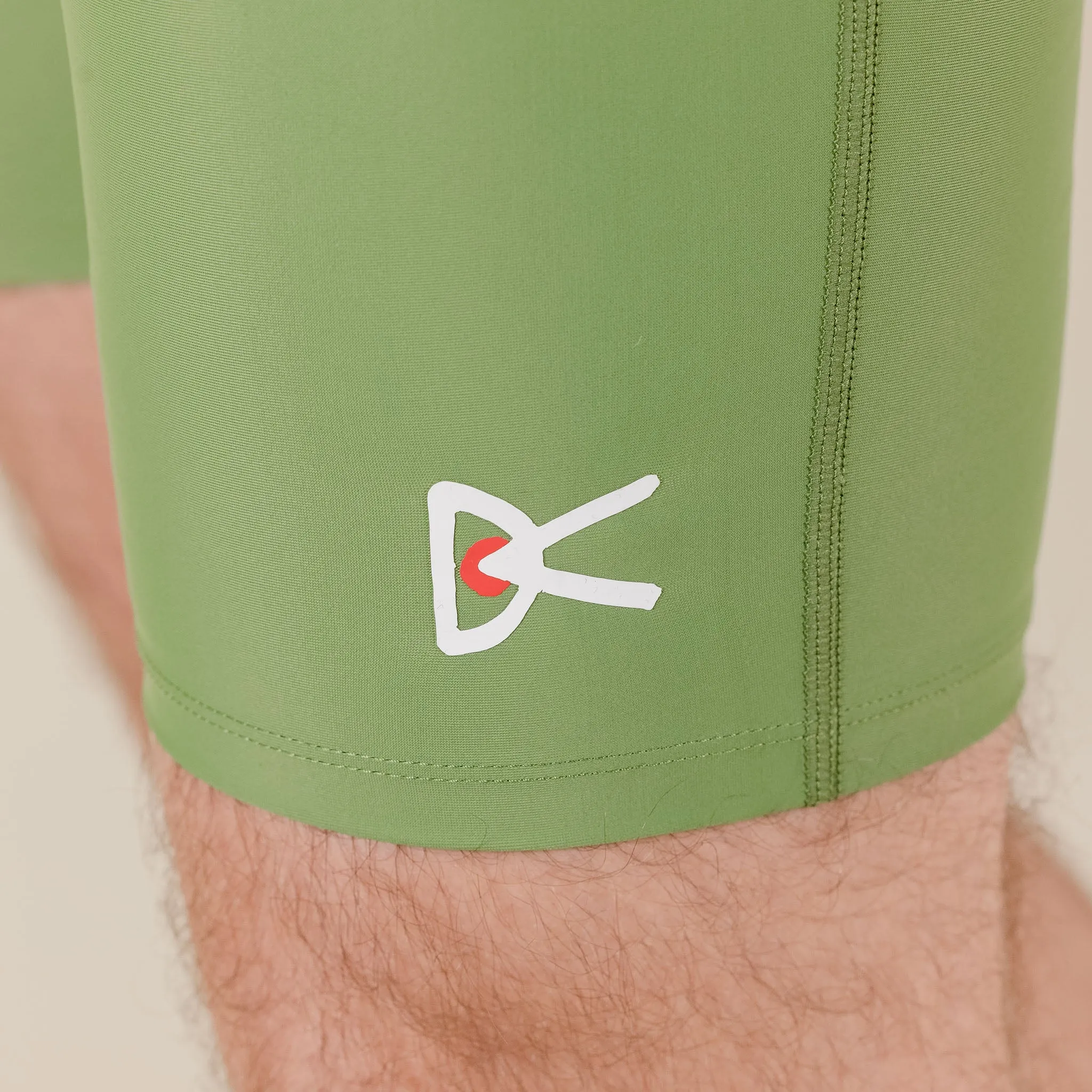 District Vision - Tom Tom 1/2 Length Run Tight Shorts - Cactus