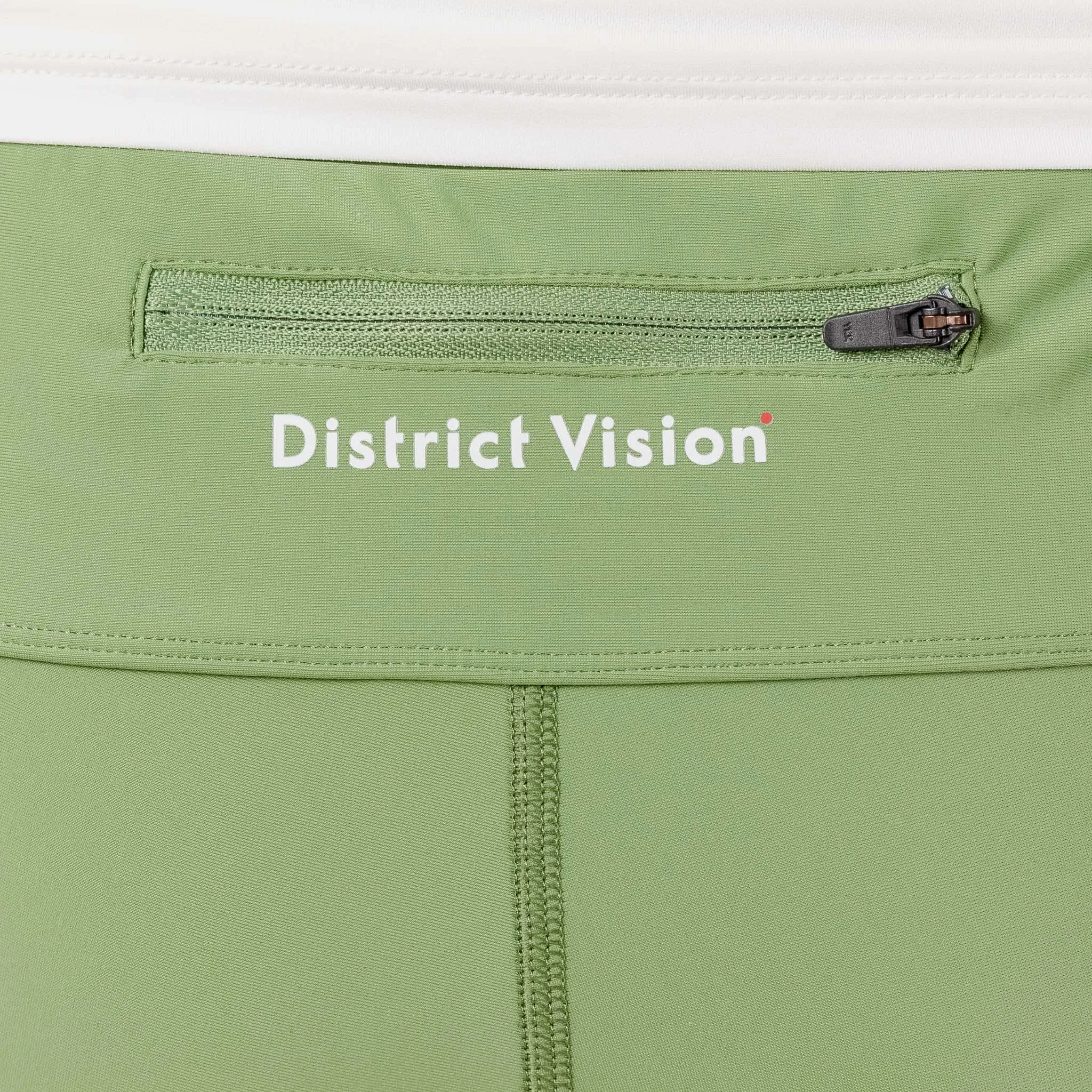 District Vision - Tom Tom 1/2 Length Run Tight Shorts - Cactus