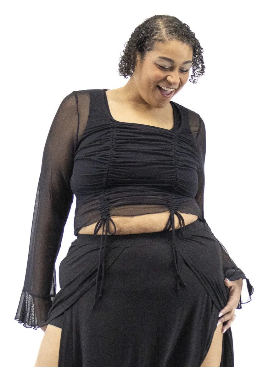 Echo Square Neck Mesh Top