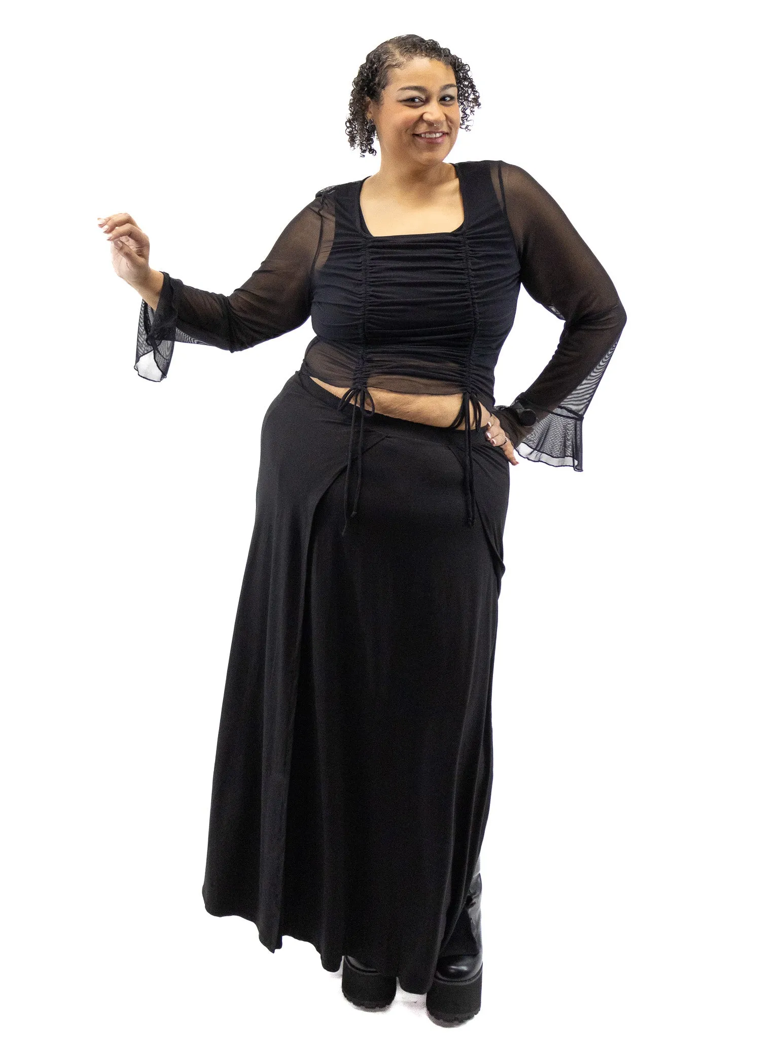 Echo Square Neck Mesh Top