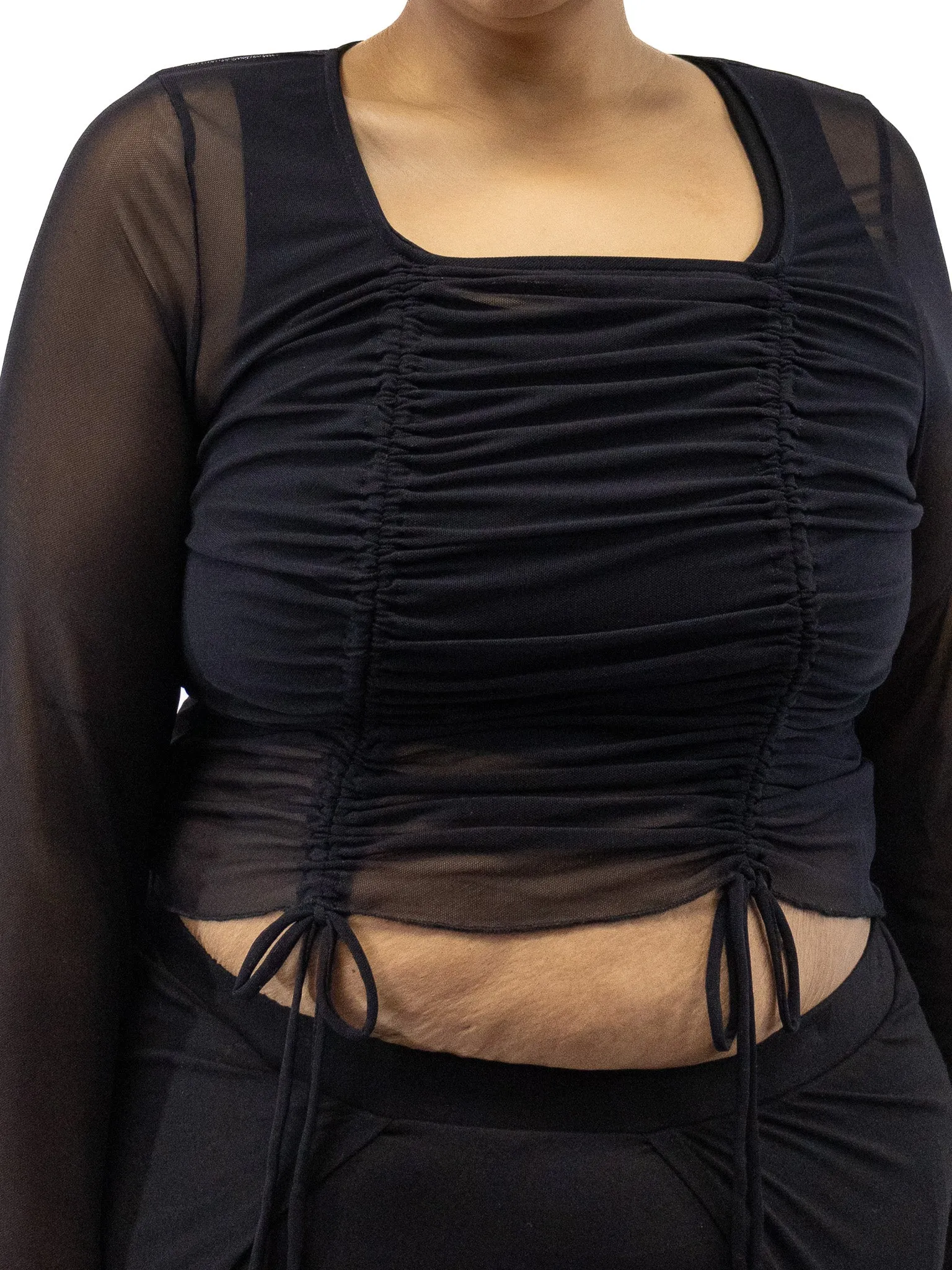 Echo Square Neck Mesh Top