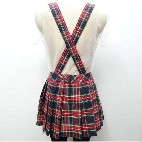 Escante Suspender School Girl Red Plaid