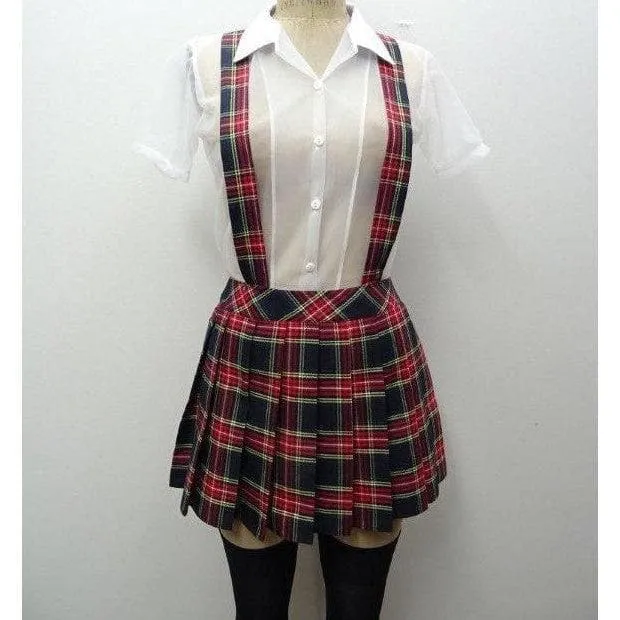 Escante Suspender School Girl Red Plaid