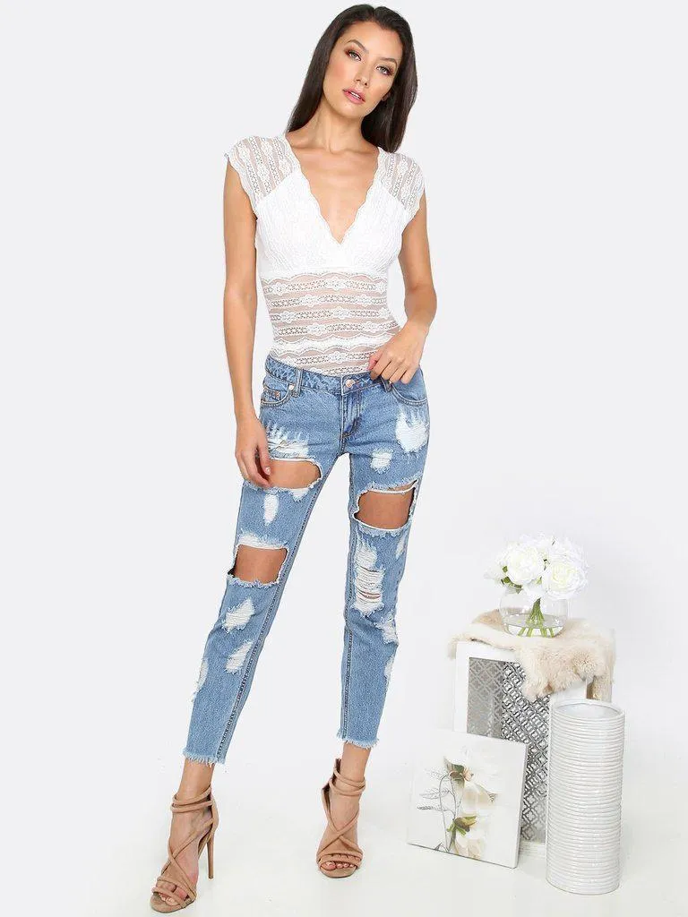 Extreme Distressing Jeans