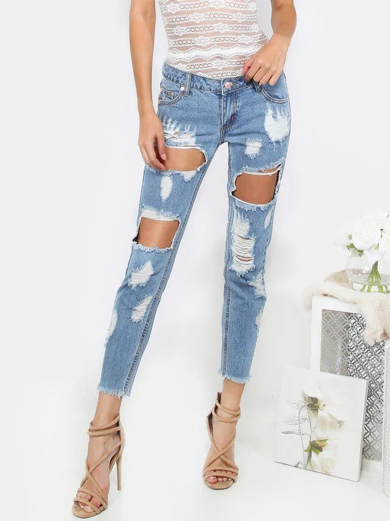 Extreme Distressing Jeans