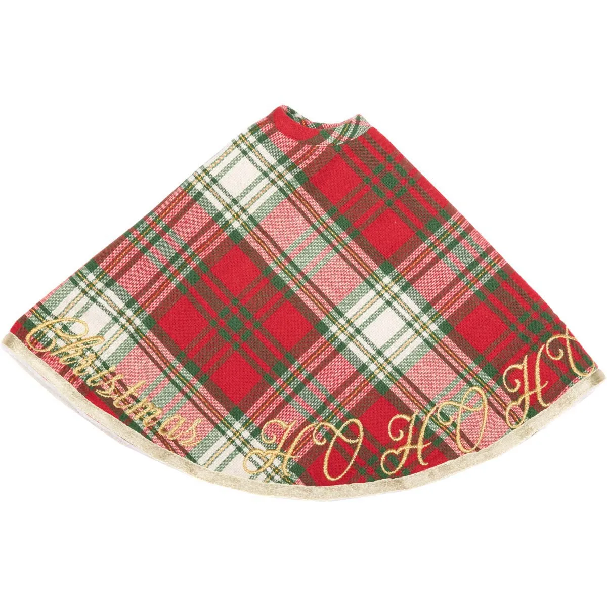 Farmhouse Christmas Tree Skirt HO HO Holiday Snowflake Decor VHC Brands
