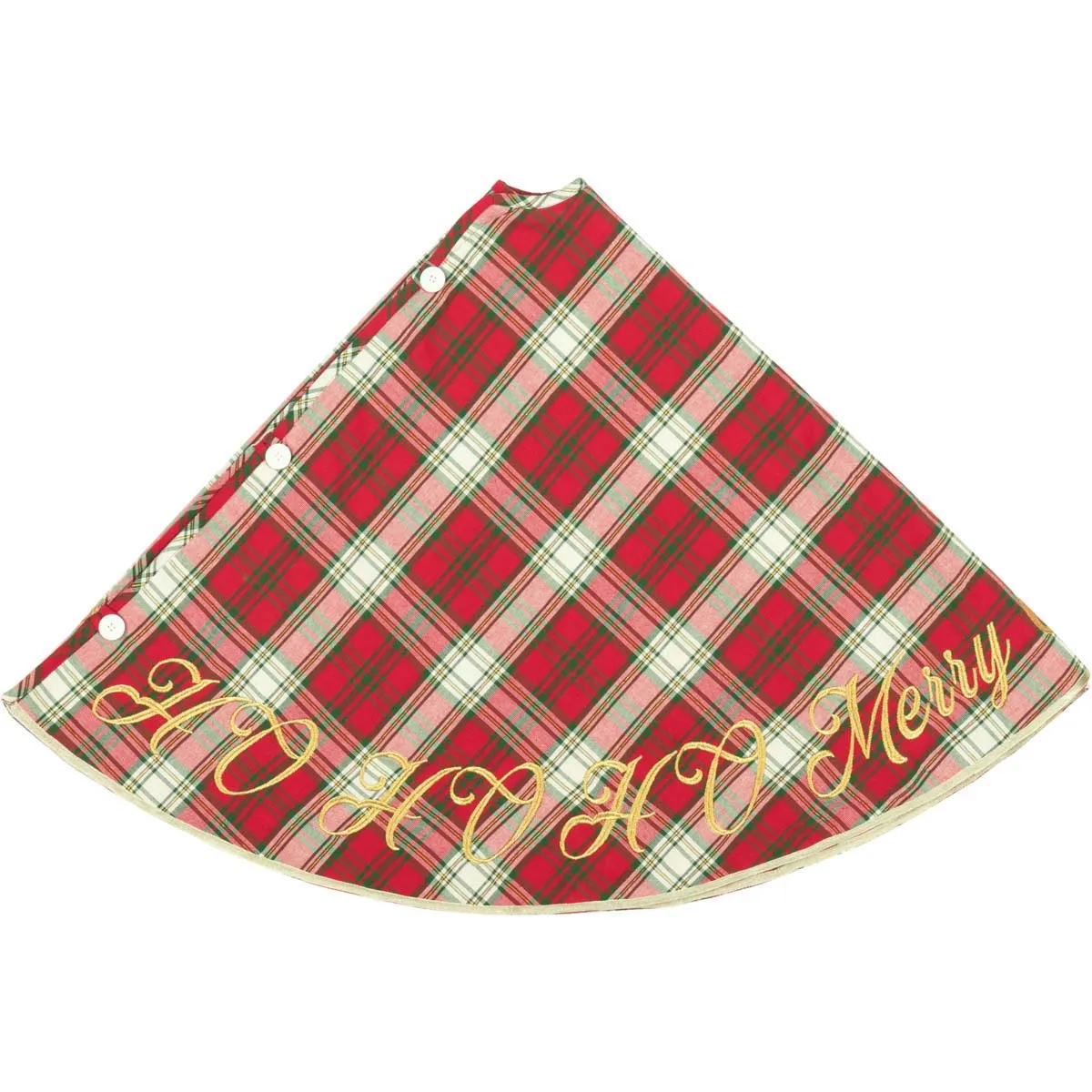 Farmhouse Christmas Tree Skirt HO HO Holiday Snowflake Decor VHC Brands