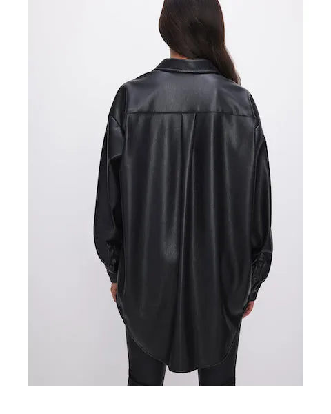 Faux Leather Good Shirt