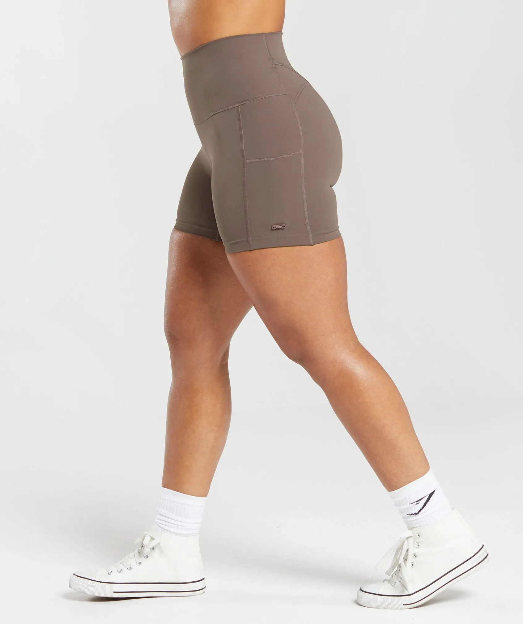 Gymshark Legacy Logo Tight Shorts - Walnut Mauve