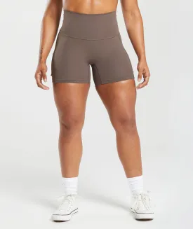 Gymshark Legacy Logo Tight Shorts - Walnut Mauve