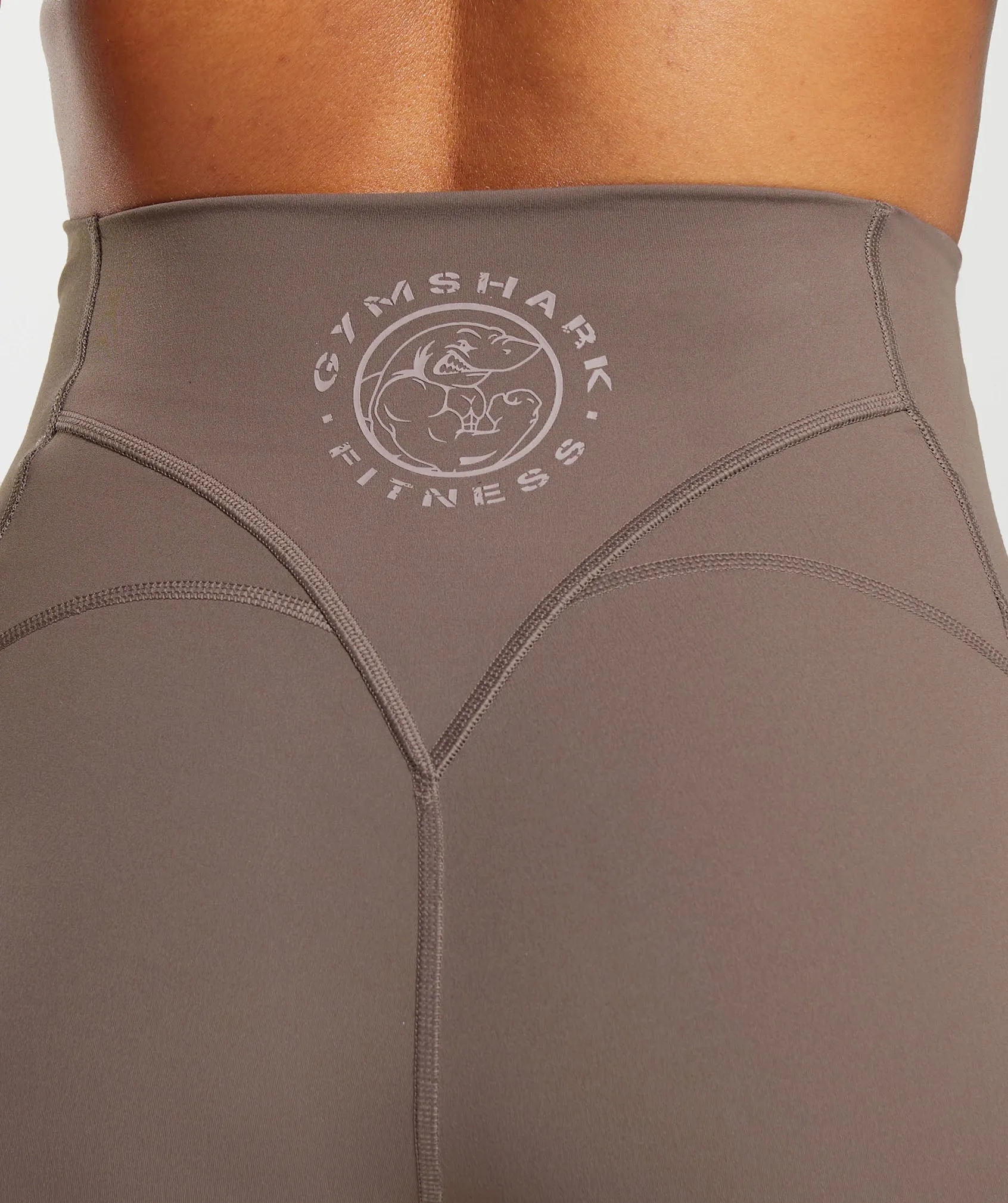 Gymshark Legacy Logo Tight Shorts - Walnut Mauve
