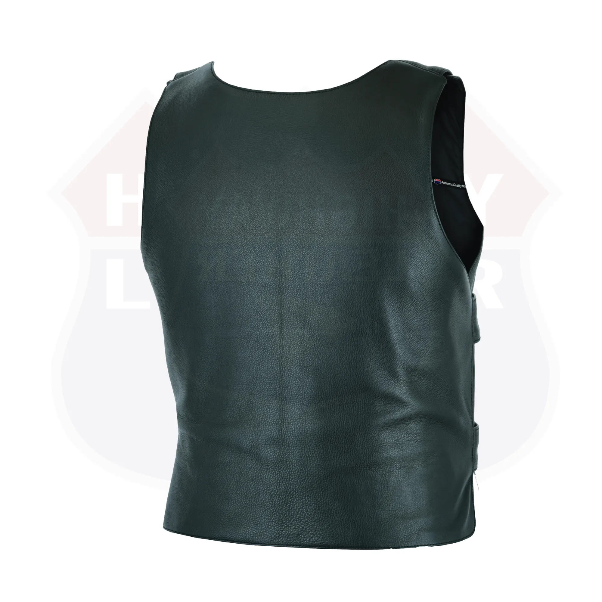 HL14945Black Women BLACK Bullet Proof style Leather Motorcycle Vest bikers Club Tactical Vest Ammo