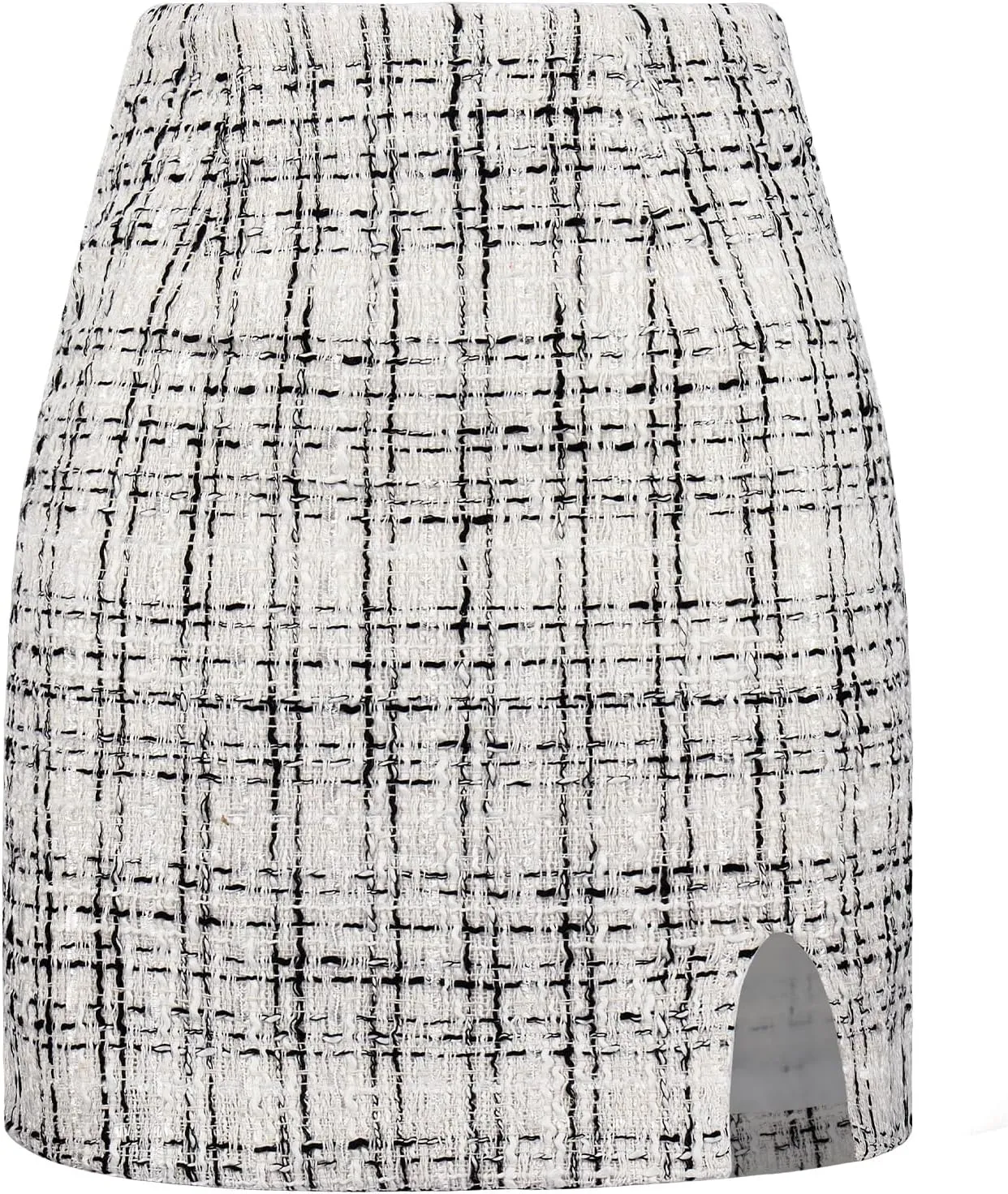 Ibeauti Women's High Waist Plaid Skirt Side Split Bodycon Pencil Mini Skirt