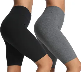 iloveSIA Women's Cotton Biker Short for Women High Waisted Tight Gym Yoga Workout Cycling Running Volleyball Shorts