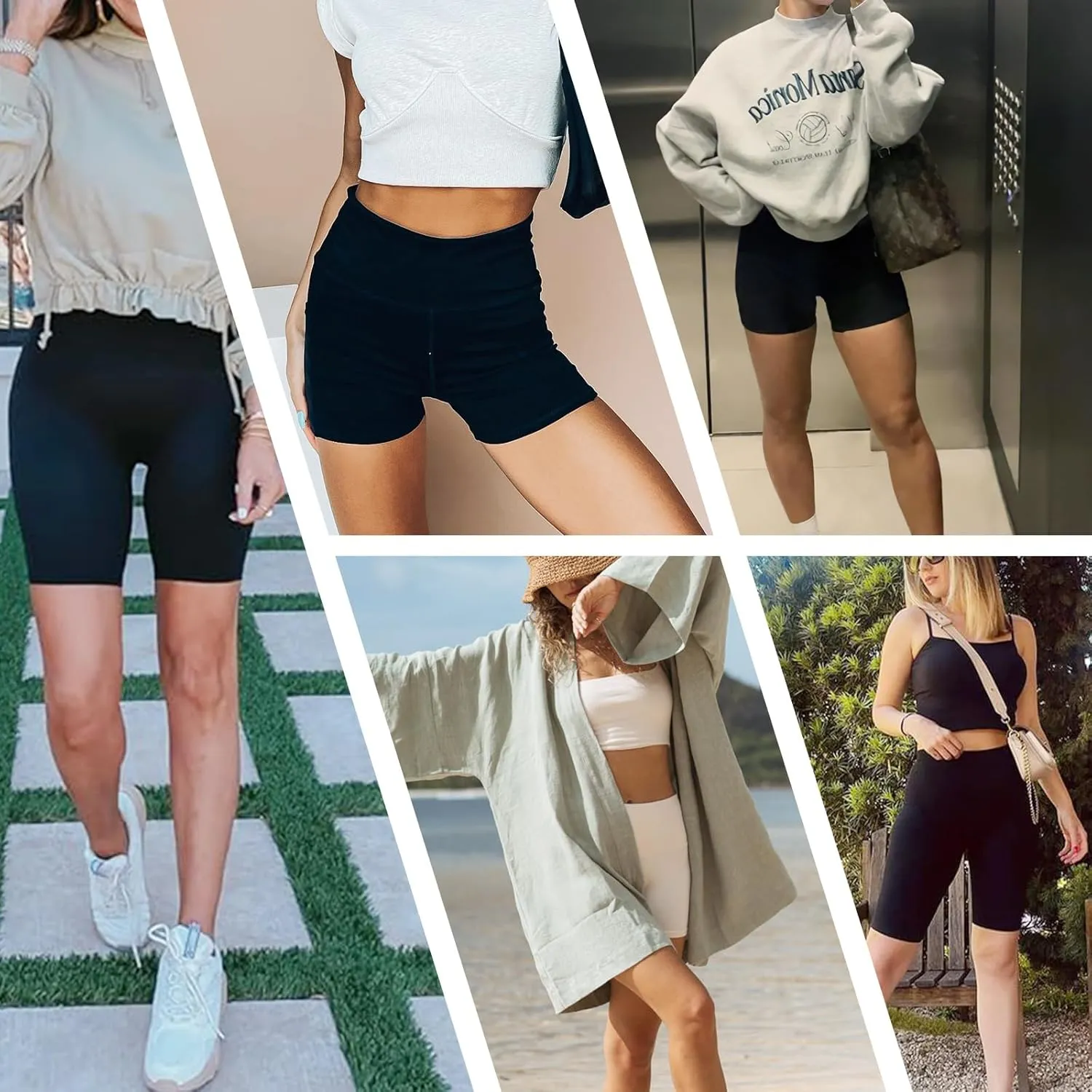 iloveSIA Women's Cotton Biker Short for Women High Waisted Tight Gym Yoga Workout Cycling Running Volleyball Shorts