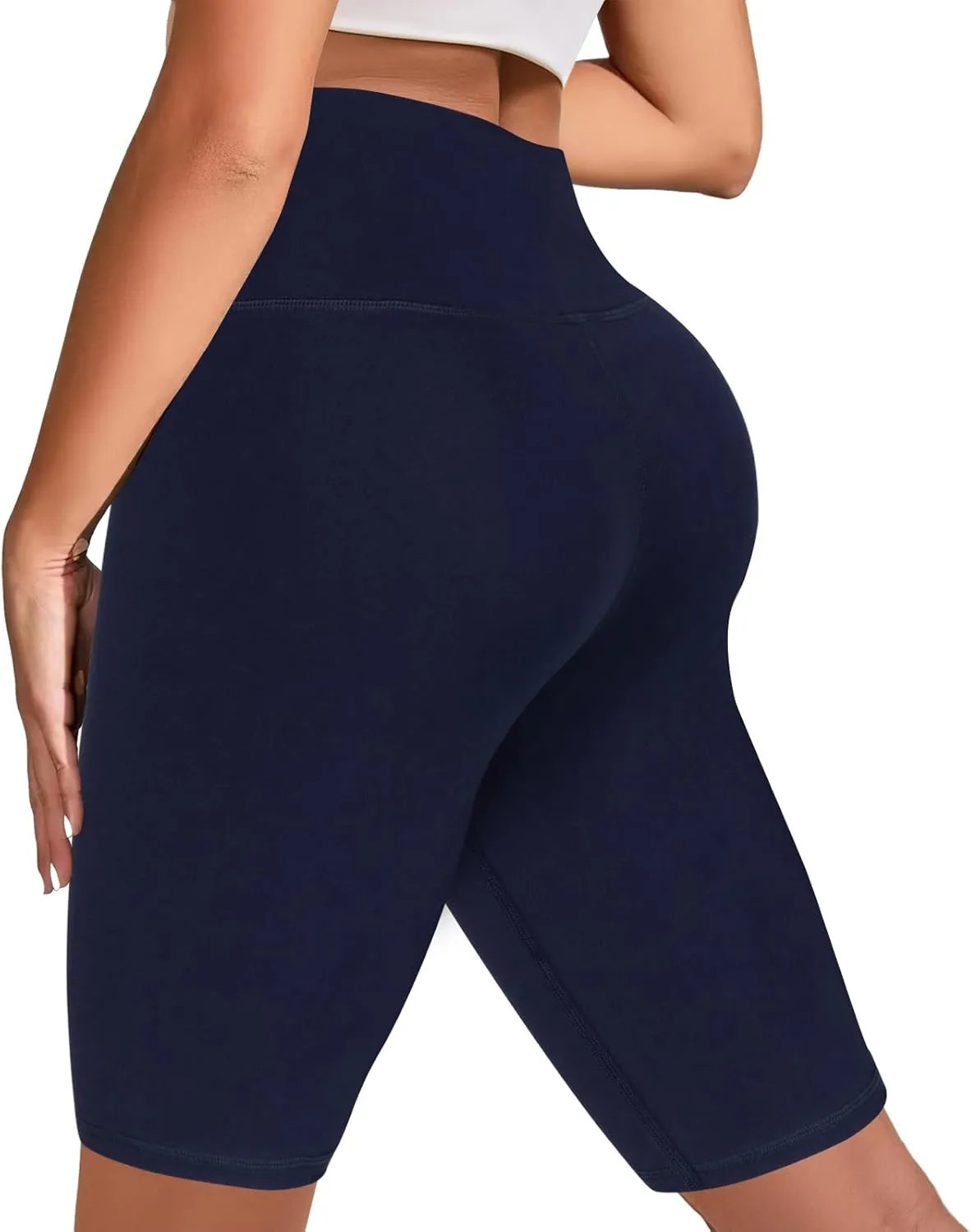 iloveSIA Women's Cotton Biker Short for Women High Waisted Tight Gym Yoga Workout Cycling Running Volleyball Shorts