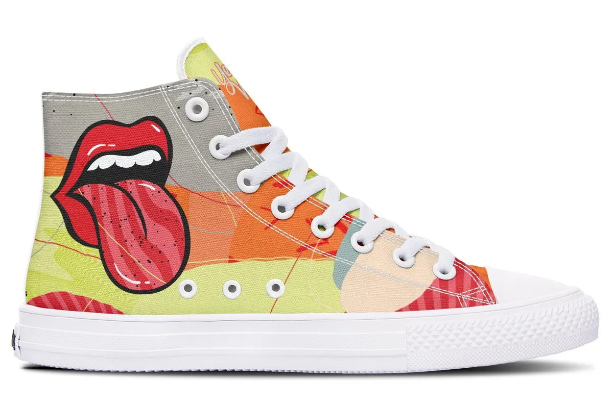 Immaculated Tongue Abstract Grayorangeyellow