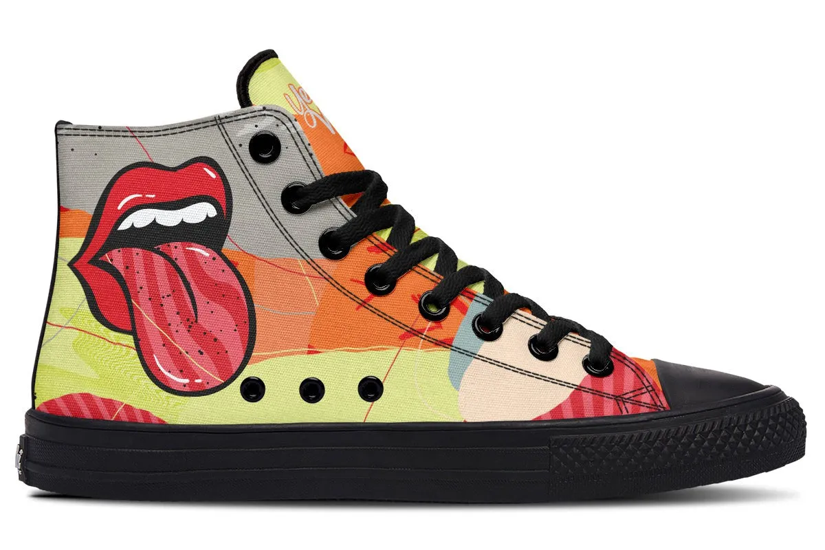 Immaculated Tongue Abstract Grayorangeyellow