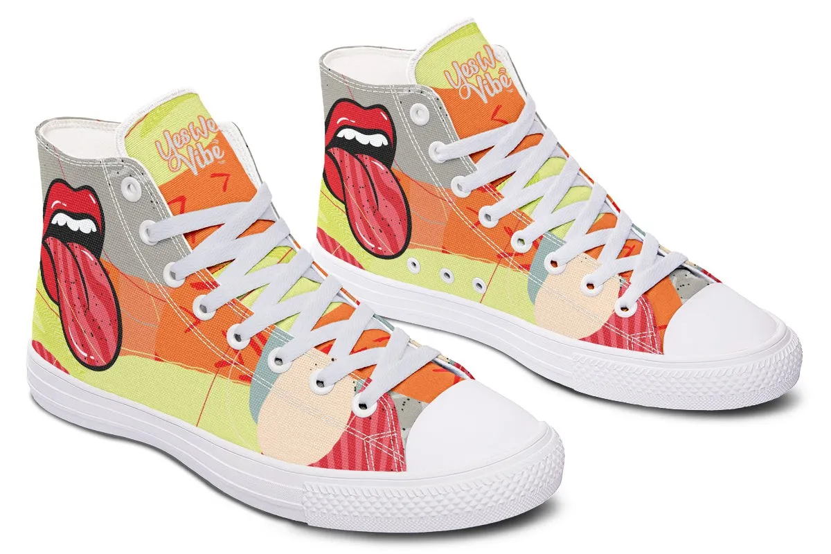 Immaculated Tongue Abstract Grayorangeyellow