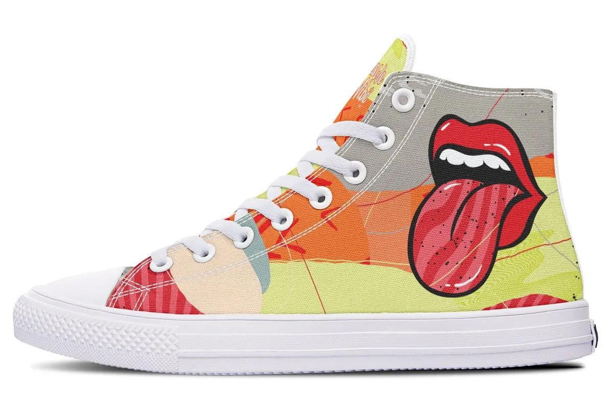 Immaculated Tongue Abstract Grayorangeyellow