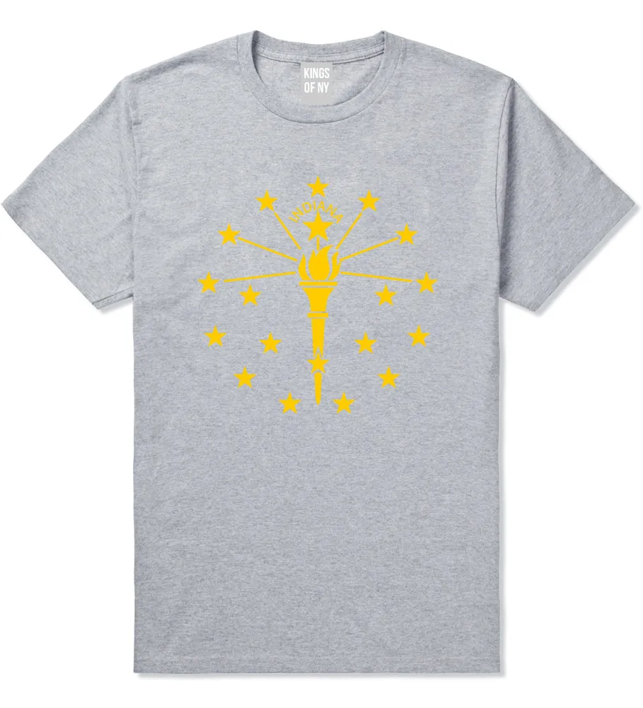 Indiana State Flag Outline Mens T-Shirt