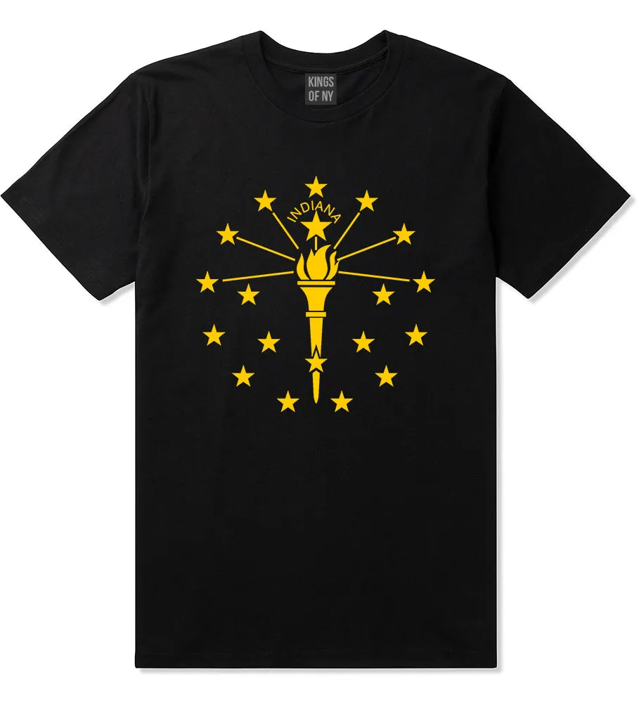 Indiana State Flag Outline Mens T-Shirt