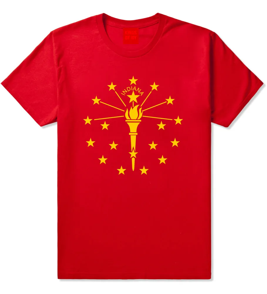 Indiana State Flag Outline Mens T-Shirt