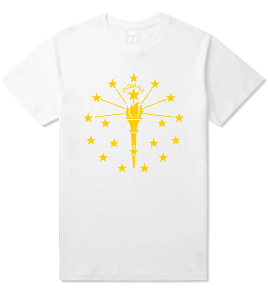 Indiana State Flag Outline Mens T-Shirt