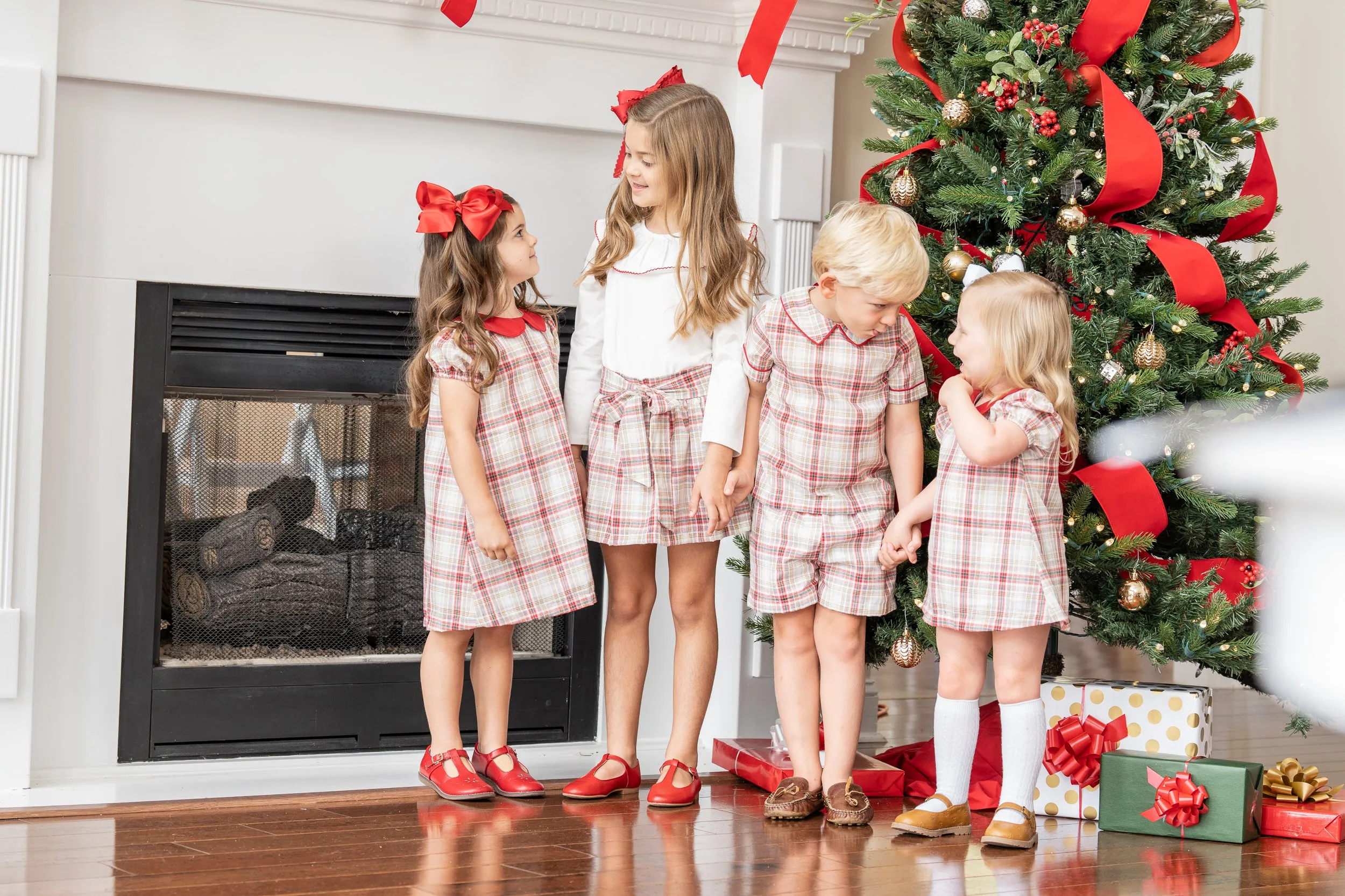 Lacey Festive Plaid Skirt