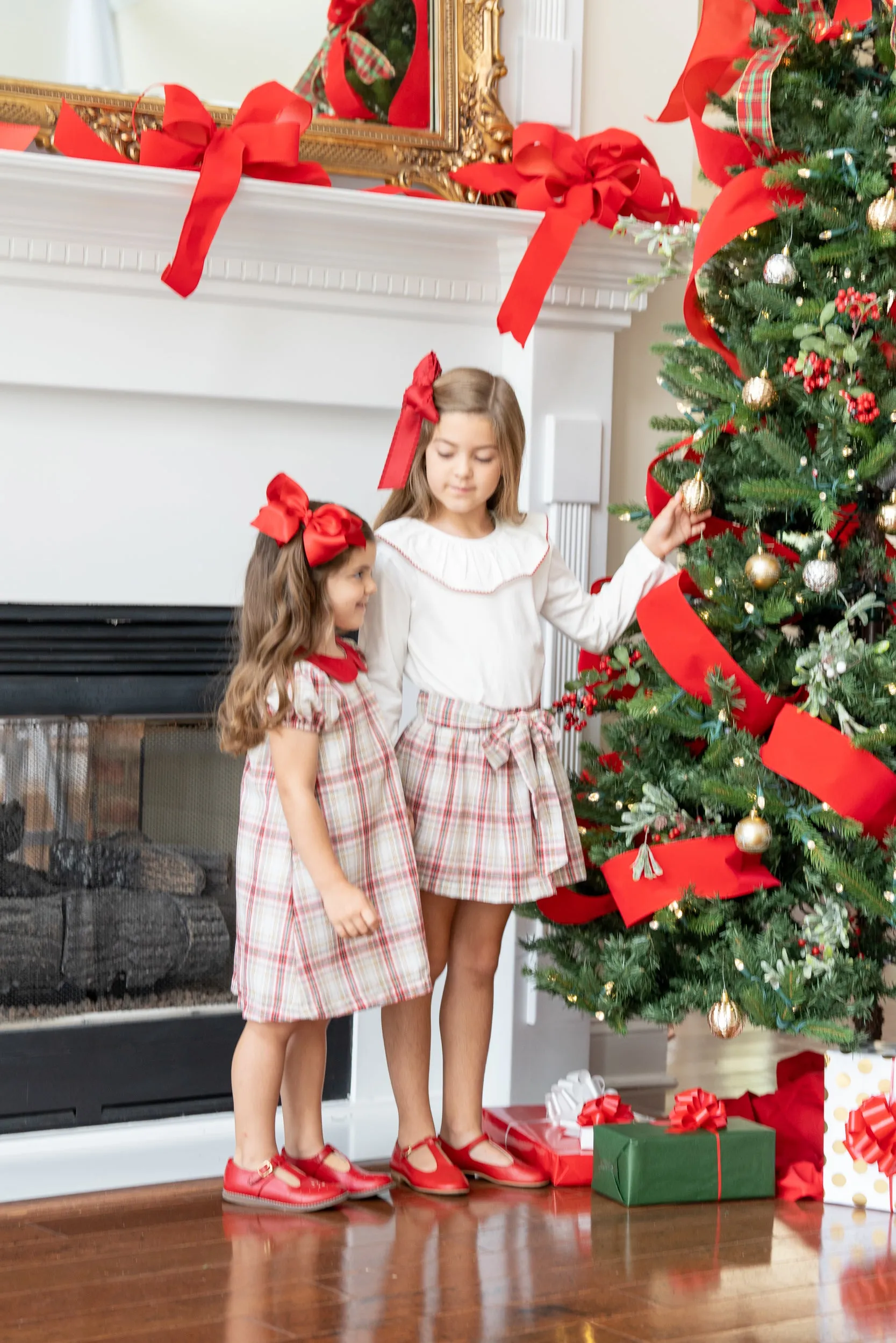 Lacey Festive Plaid Skirt