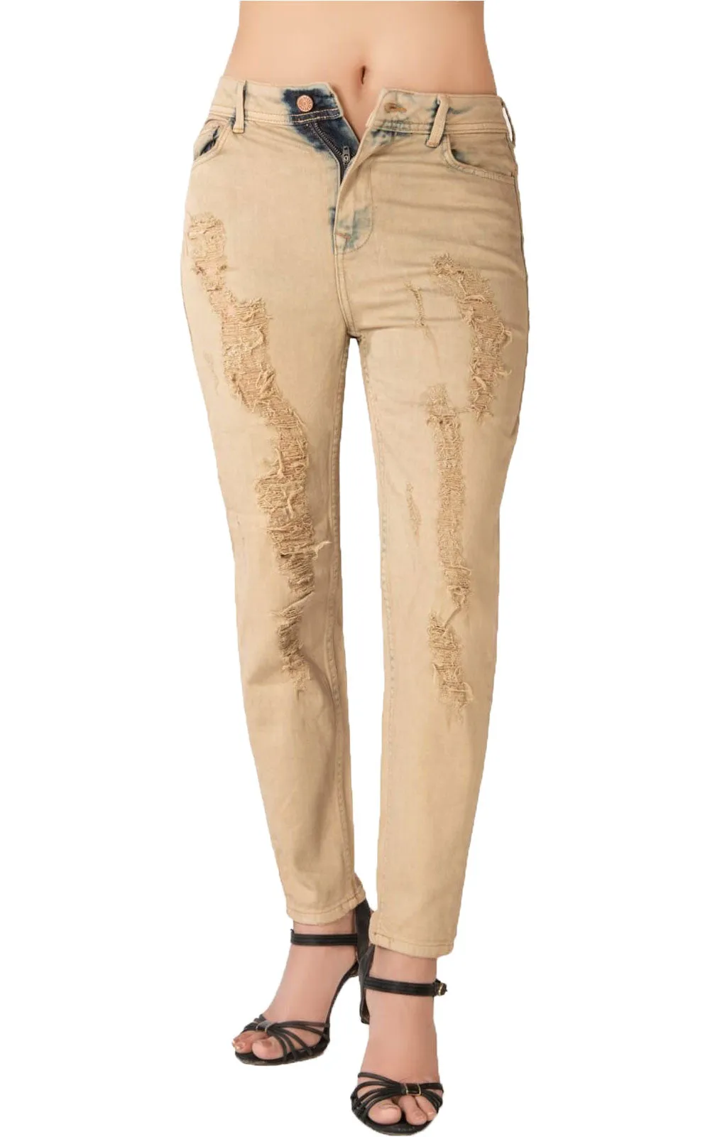 Ladies Ripped Stretch Jeans - 5/10/20 Pack