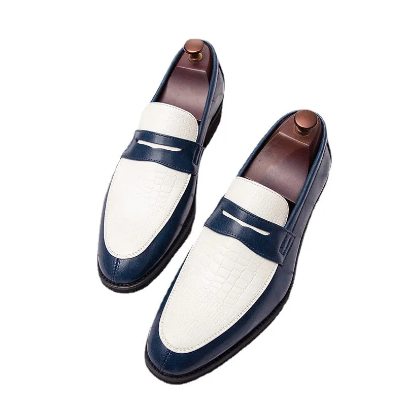 Men's large British pointy men's shoes one foot casual heightening shoes new thick soled wear-resistant shoes